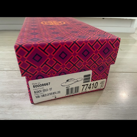 Tory Burch Thora in Bleach/Gold, size 8 - Picture 6 of 6